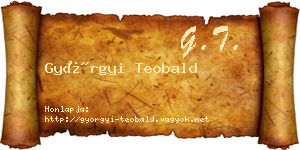 Györgyi Teobald névjegykártya